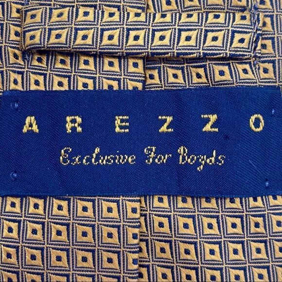 Vintage Arezzo 100% Silk Made in USA Tie - Picture 5 of 6
